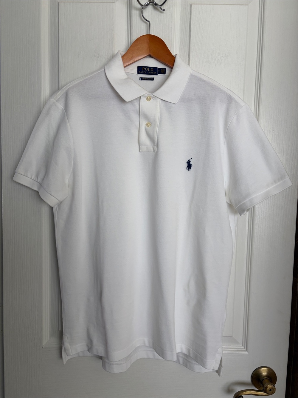 Polo by Ralph Lauren White Short Sleeve Polo with Navy Pony